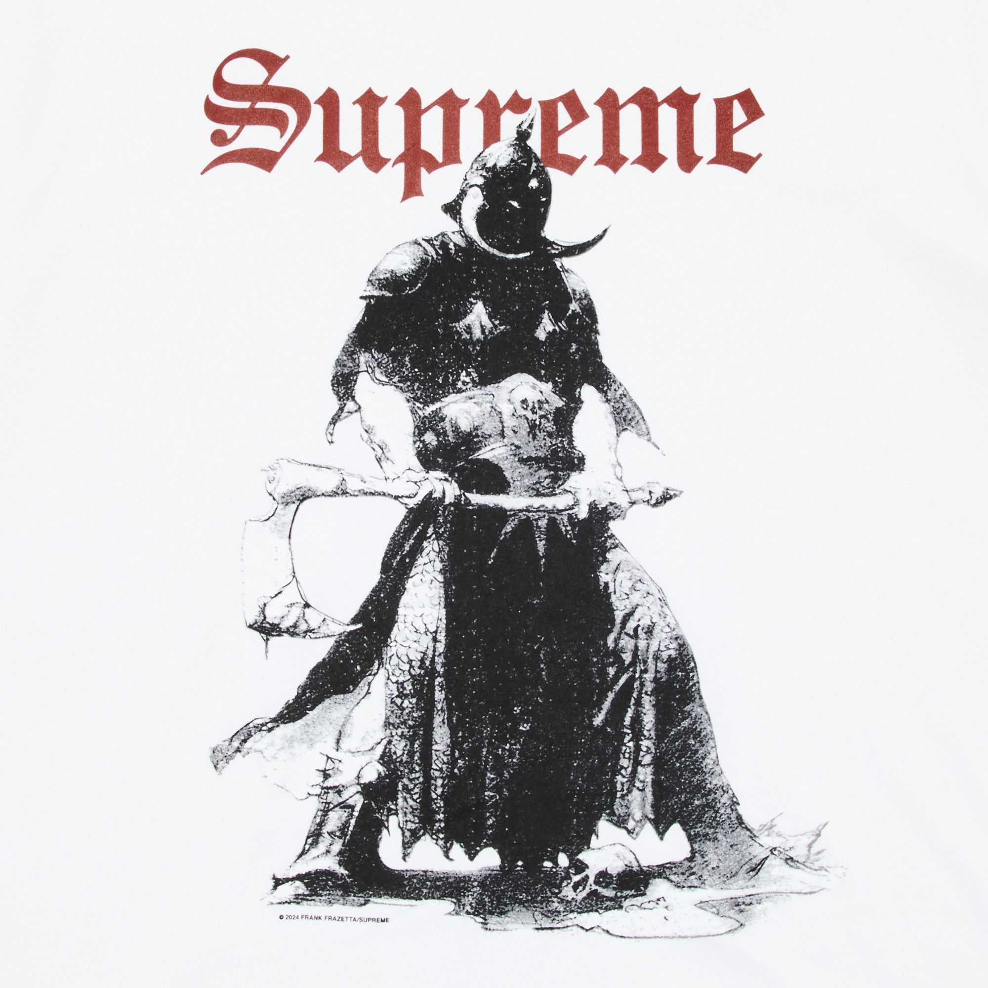 Buy Supreme x Frank Frazetta Destruction Tee 'White' - FW24T33