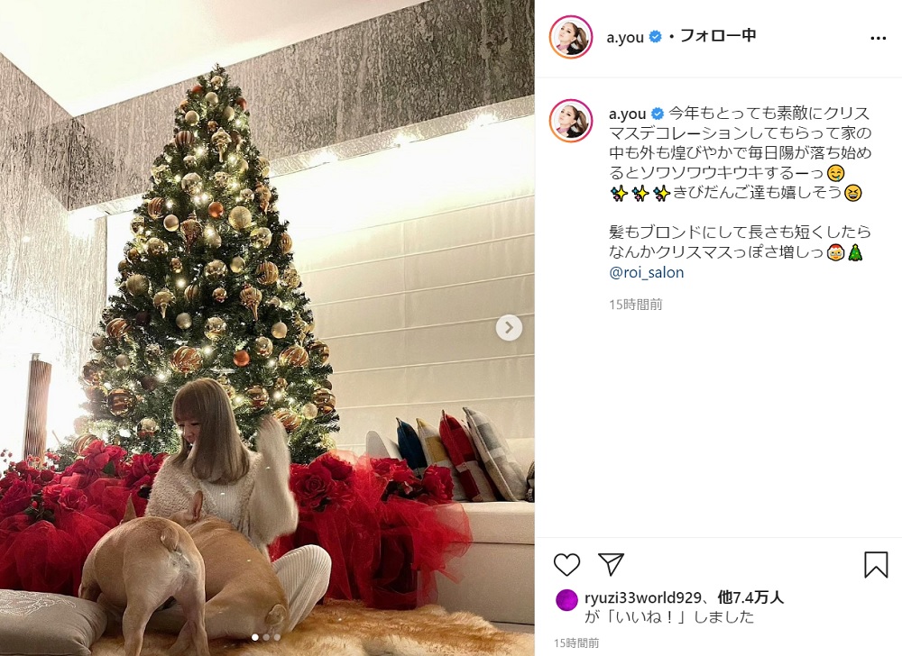 浜崎あゆみ ayupan クリスマスツリー＆リース他