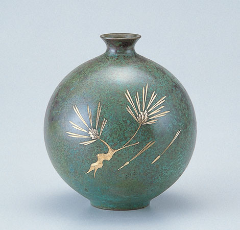 華道道具 花器 銅製 唐銅ラッパ型 花器 ダンボール箱 S385KD2 華道道具