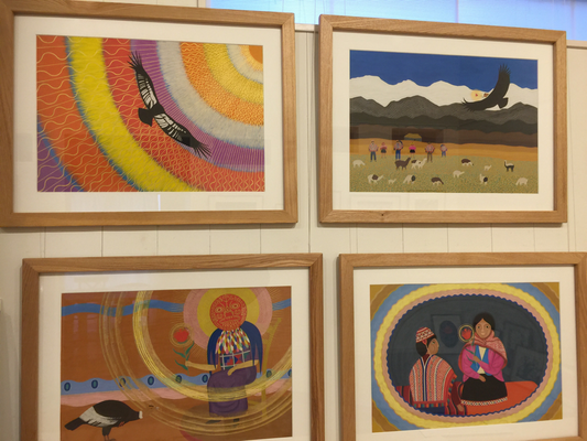 木版画 秋野亥左牟作 『春-フィヨルド』 木版画 秋野亥左牟作 『春