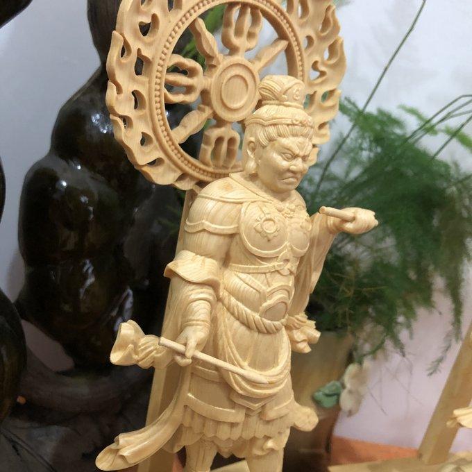 仏教工芸品 総柘植材 精密彫刻 極上品 木彫仏教 仏師で仕上げ品 四大