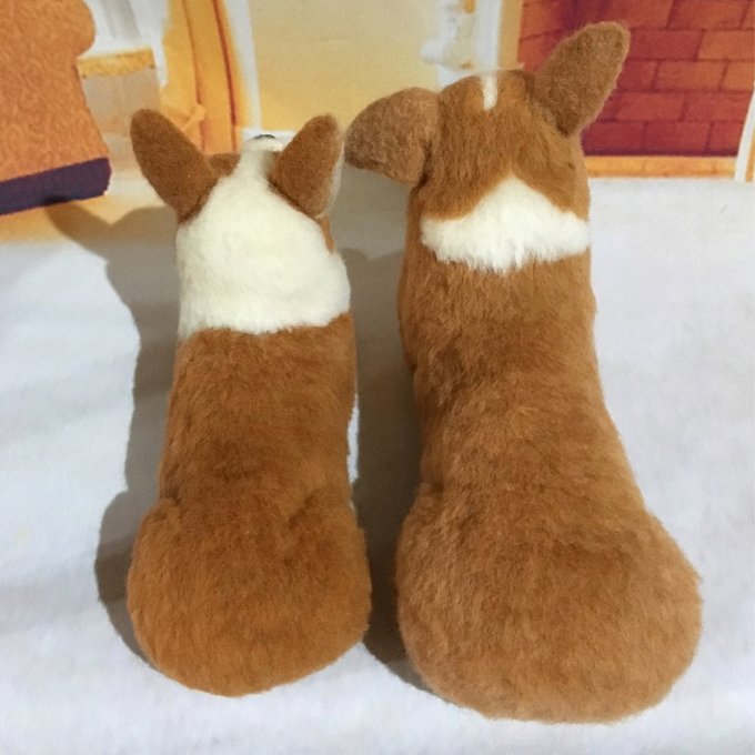 コーギーちゃん親子✩︎羊毛フェルト オーダー品✿コーギーちゃん親子