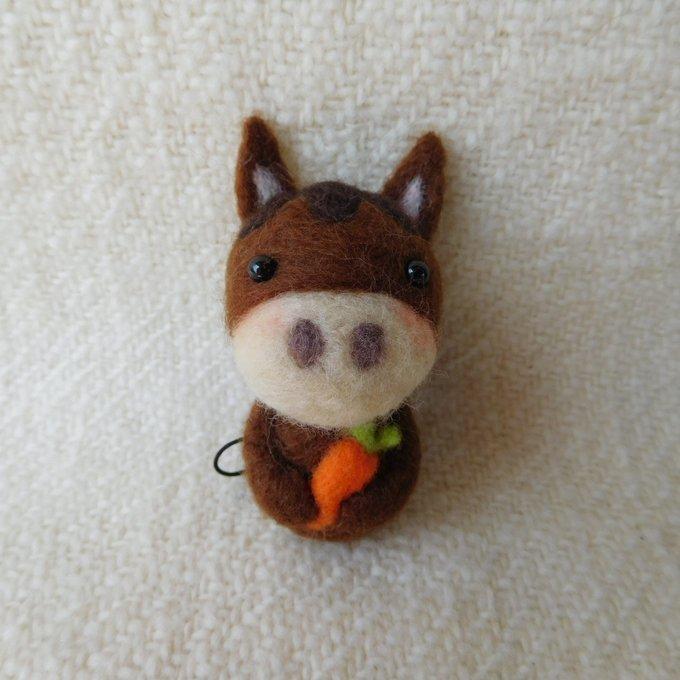 マリーちゃん☆羊毛フェルト☆お馬さんのストラップ4点 羊毛フェルト