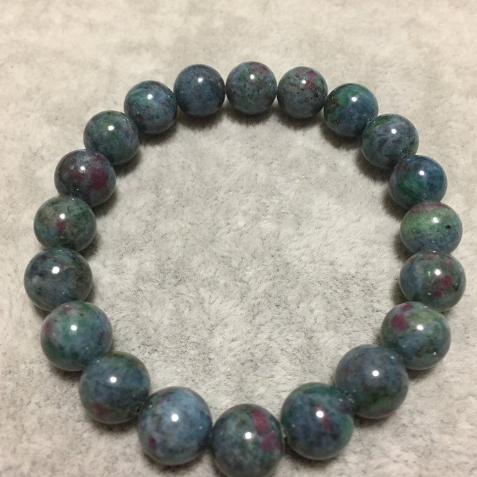 天然石 ルビーインブルーゾイサイト 9.5mm ＃133 - KEKERO'S GALLERY