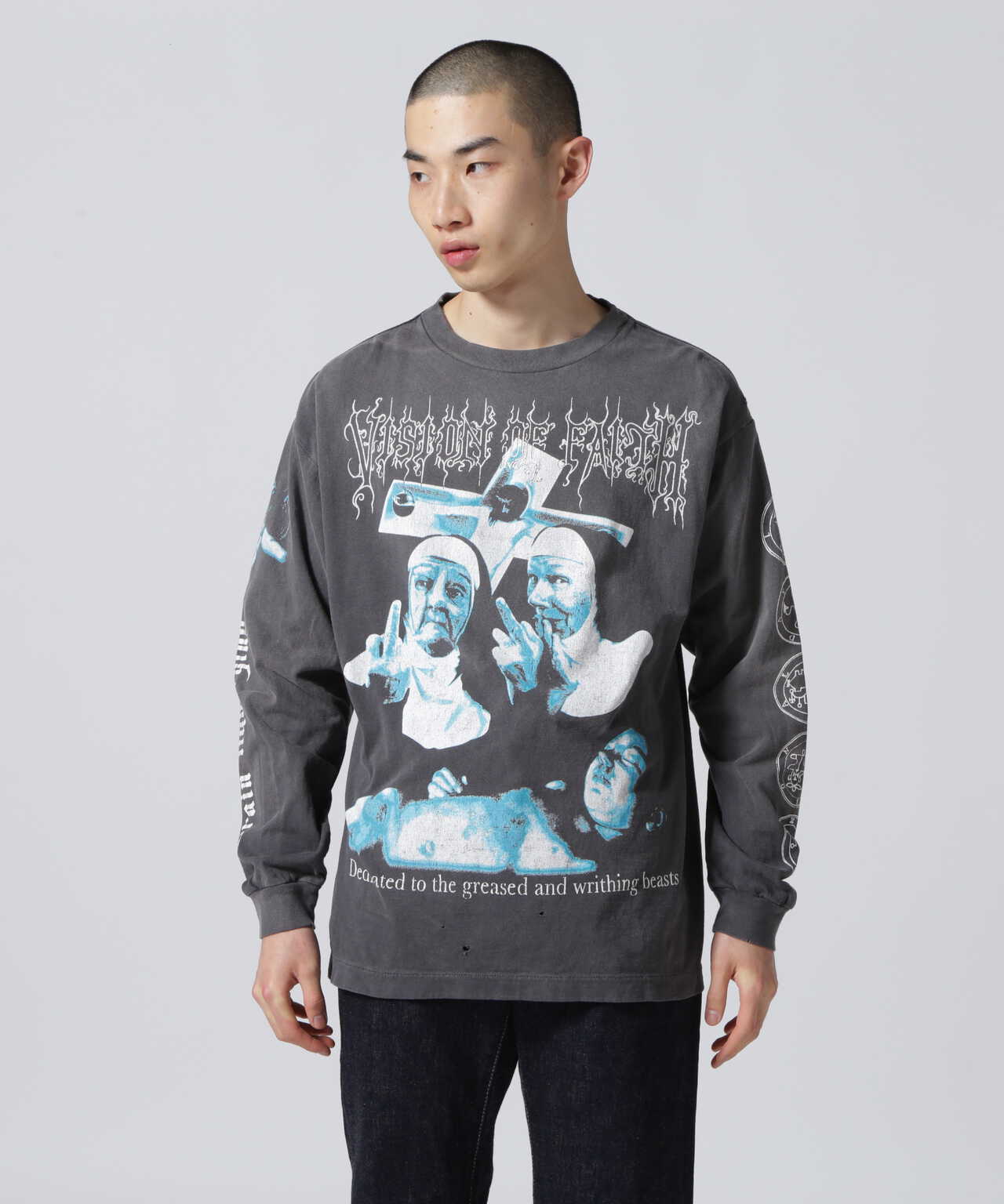 SAINT MXXXXXX】LOVE SAINT ロングスリーブ Tシャツ ロンT SAINT