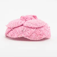 シャネル ココマーク カメリア 23C コサージュ ツイード ピンク