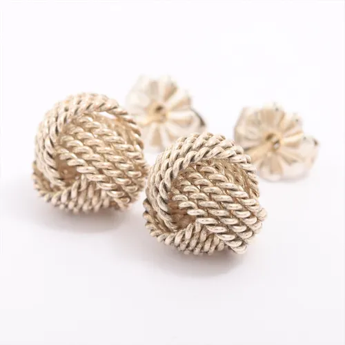 ティファニー サマセット ツイストノット 925 ピアス(両耳用) シルバー