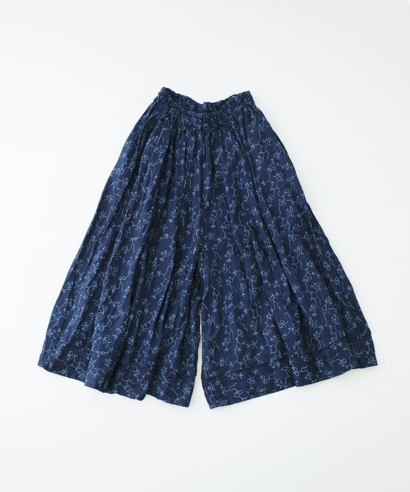 ネストローブnest Robe＊リネン ティーフラワープリントワイドパンツ ネストローブnest Robe＊リネン ティーフラワープリントワイドパンツ