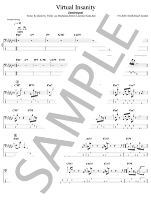 Virtual Insanity | 楽譜一覧 - Piascore 楽譜ストア