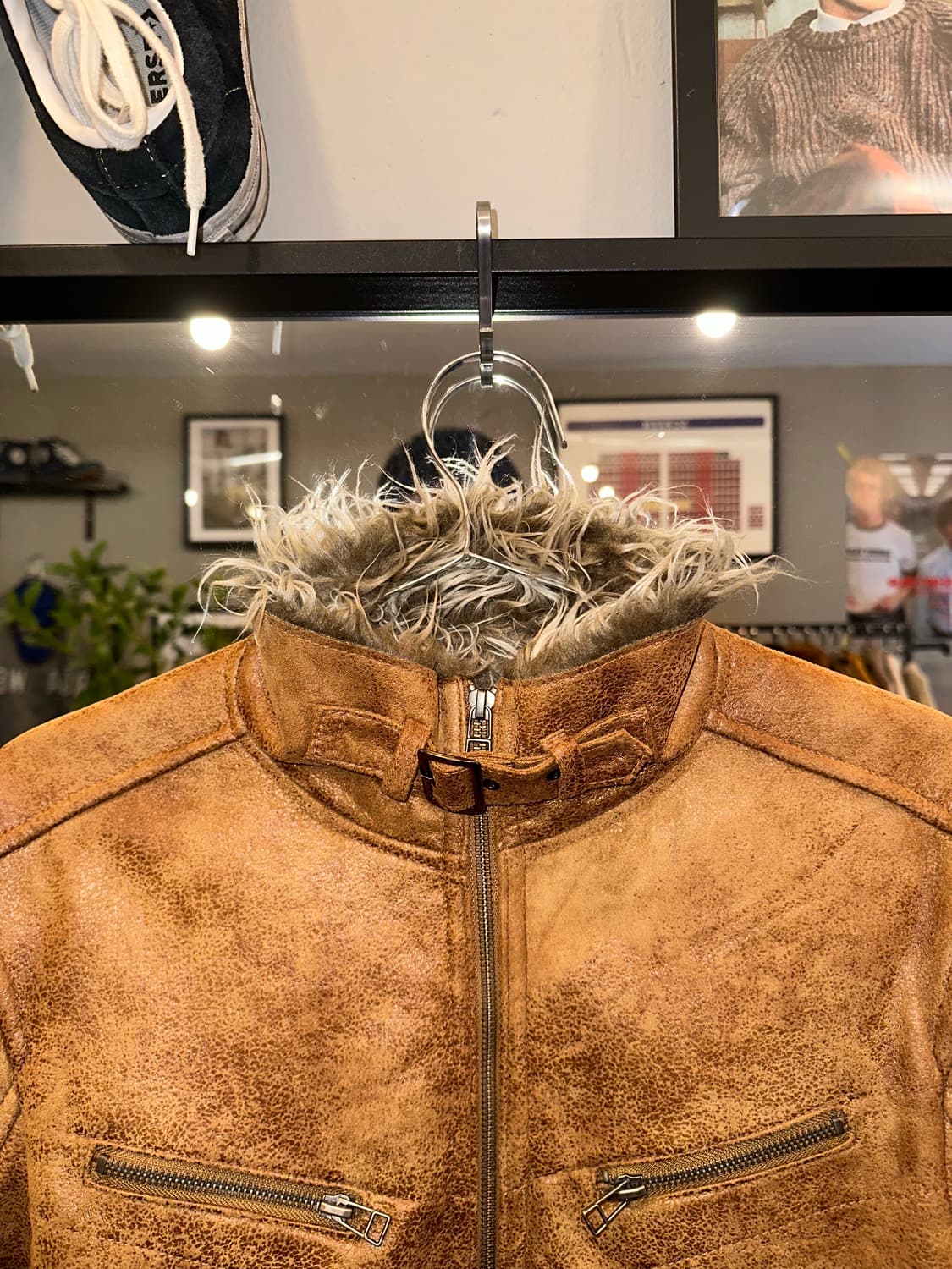 Semanticdesign ファー付きスウェードレザージャケット 00s semantic