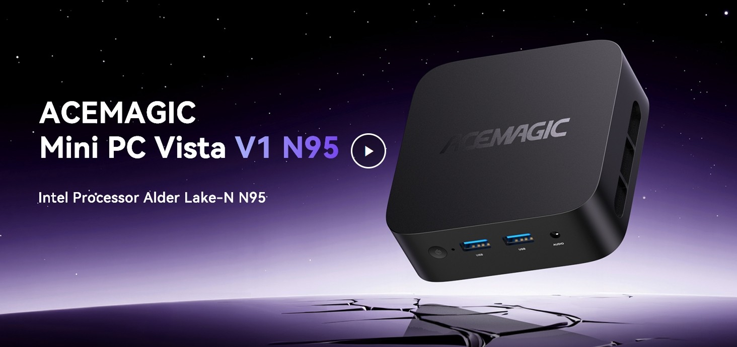 4K Triple Display Mini PC Intel N95 8GB RAM 256GB SSD Dual LAN