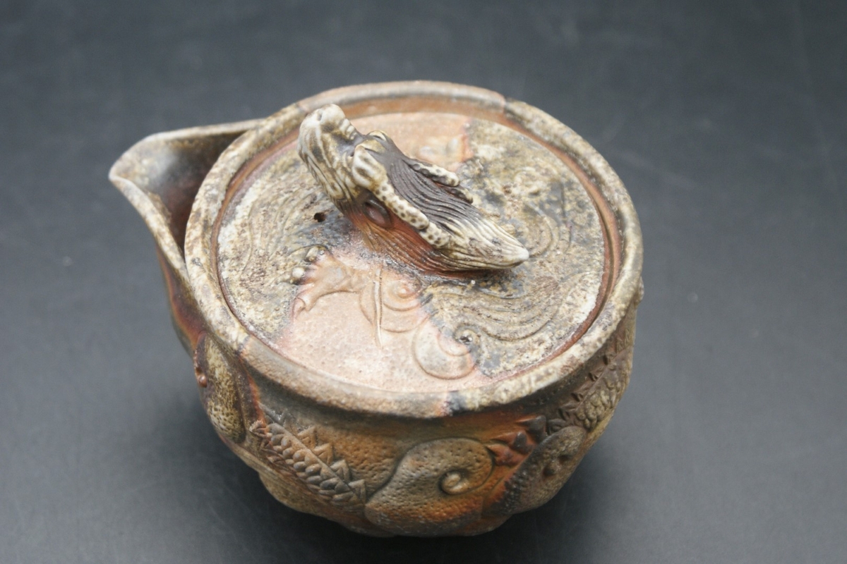 備前焼 宝瓶(ほうひん)／つまみが龍／送料込み Yahoo!オークション