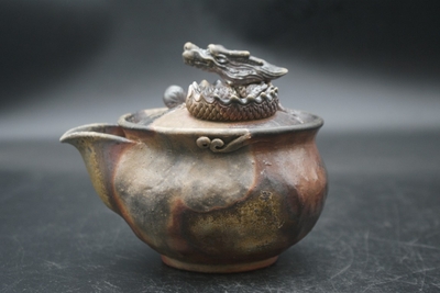 備前焼 湯吞 川端文男 共箱 共布 共琹 美品 師 伊勢崎淳 備前焼