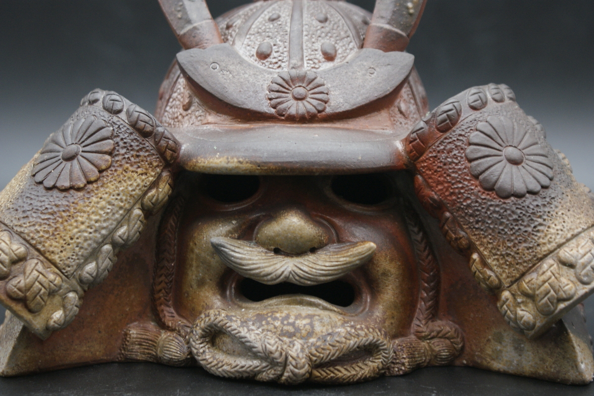 備前焼落雁窯古備前白備前猫置物MR7152