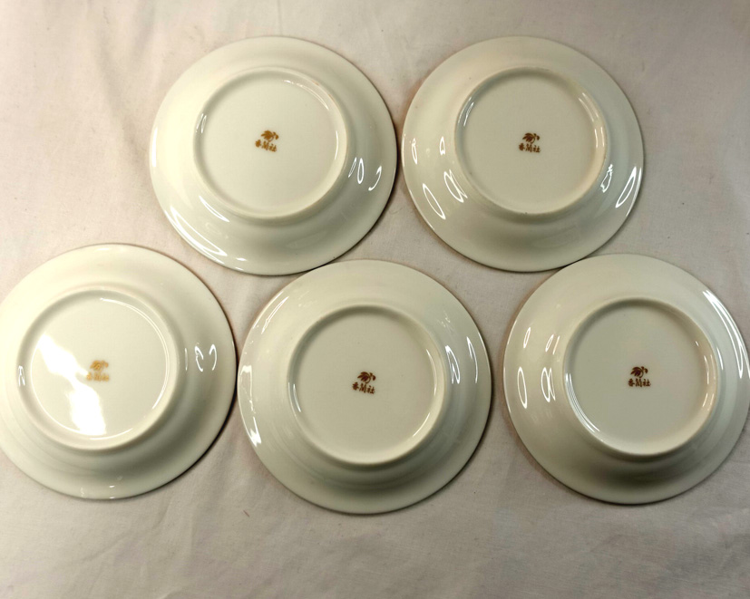 香蘭社 銘々皿 小皿 欄 緑金縁 5客 | WE21ジャパン