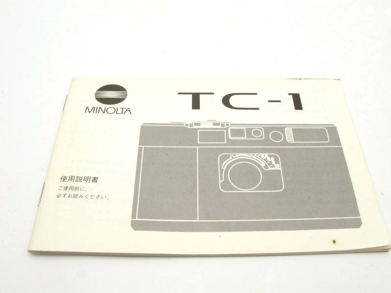 MINOLTA TC-1、28mm f/3.5 説明書付き MINOLTA TC-1、28mm f/3.5 説明