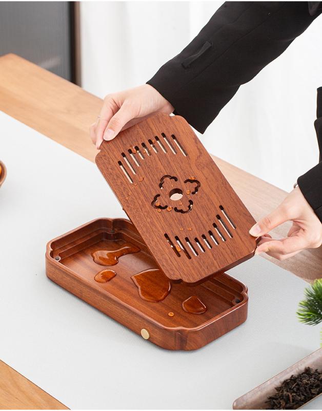 楽天市場】茶盤 花梨木 無垢材 貯水式 家庭用 一人用 コンパクト ミニ