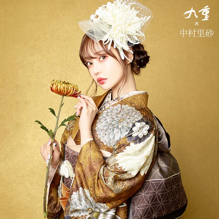 振袖フルセット成人式前撮り卒業式紺色桜菊牡丹鞠古典柄振袖一式正絹