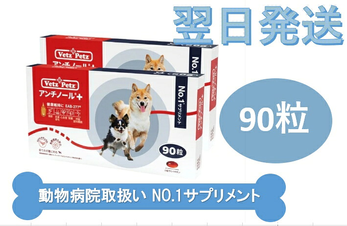 楽天市場】【最安値挑戦中！】アンチノールプラス 犬 犬用 90粒 90 犬