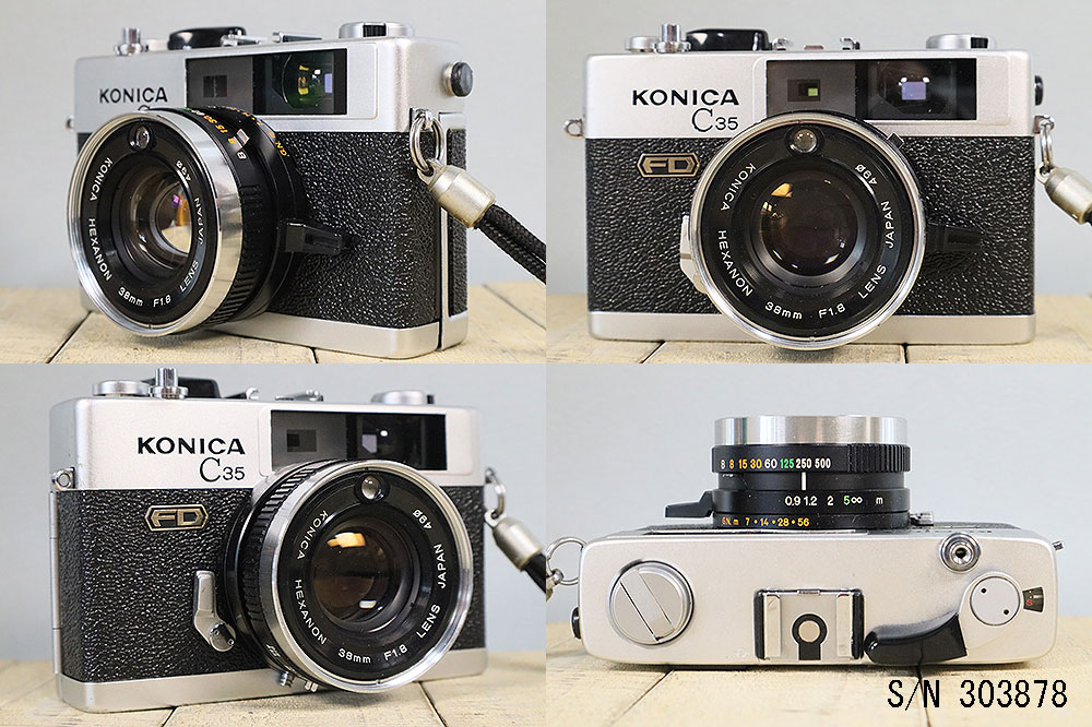 中古】【送料無料】【保証付 】KONICA C35 FD S/N 303878（ケース