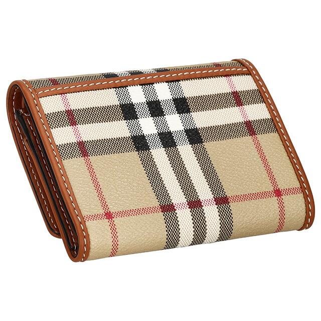バーバリー 三つ折り財布 レディース ブランド BURBERRY チェック