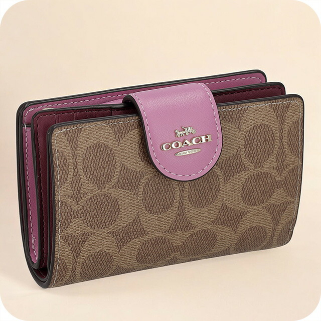 コーチ 二つ折り財布 レディース ブランド COACH CW786 ベージュ