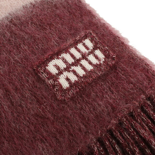 ミュウミュウ マフラー ユニセックス ブランド MIUMIU 5FS094 ピンク