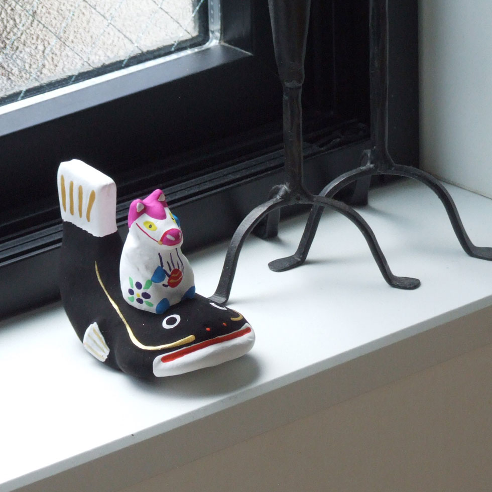 楽天市場】郷土玩具 民藝 福島県 工房千想 鯰乗り馬 正面 干支 午