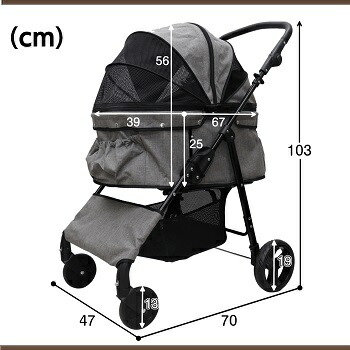 楽天市場】【公式】甘えん坊バギーBIG(ワイド)4輪ペットカート 耐荷重