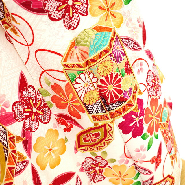 楽天市場】【新品】 振袖 着物 正絹 袷 金駒刺繍 金彩加工 白地 貝桶
