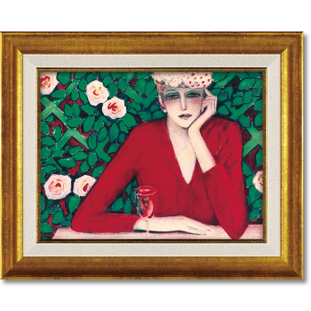 楽天市場】絵画 カシニョール「黒い服のオード」 額入り 女性画 人物画