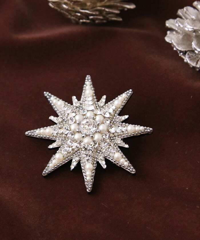 楽天市場】ブローチ ビジュー スター 星 クリスマス X'mas 可愛い