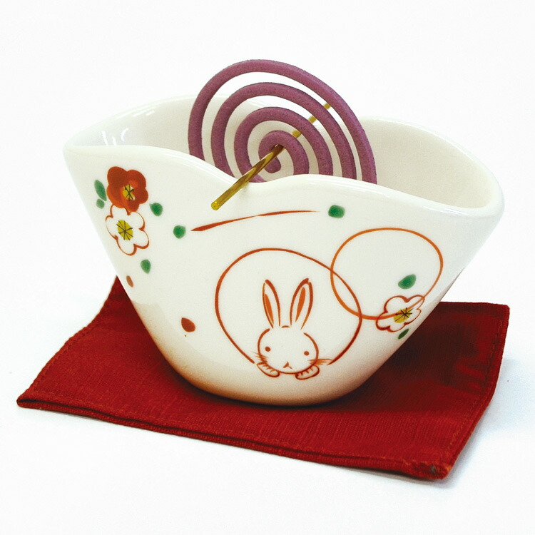 楽天市場】うずまき用香立「花兎」#3204【陶器】【日本製】【薫寿堂