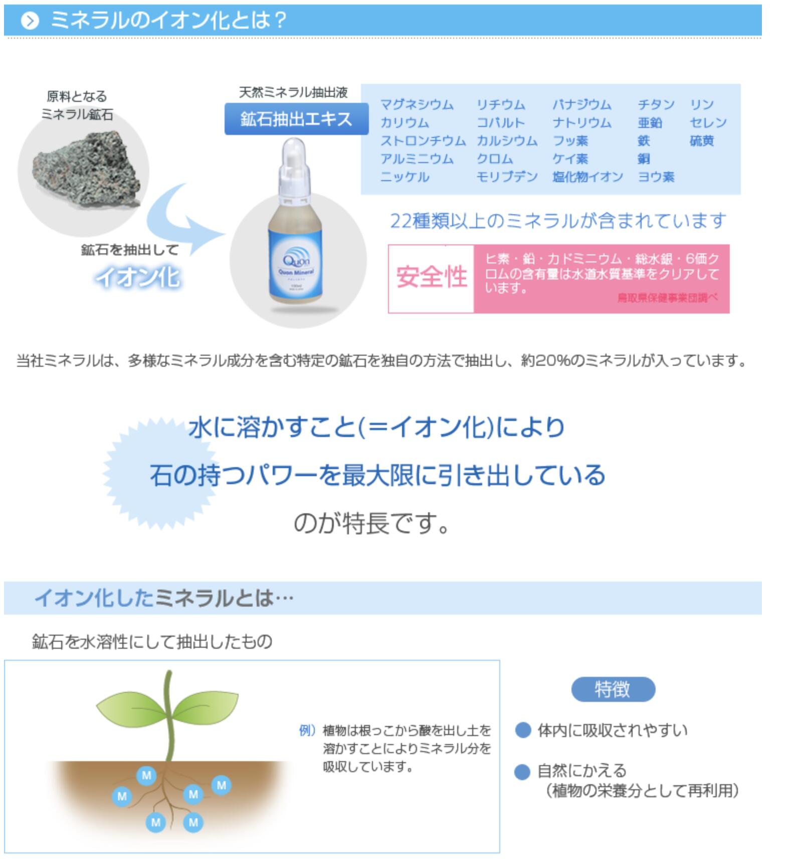 楽天市場】クオンミネラル 微量元素ミネラル 原液100ml《日本製