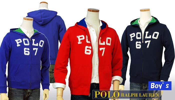 POLO ラルフローレン POLO 67ビンテージプリント フルジップパーカー