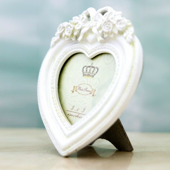 楽天市場】【メール便送料無料】 アンティーク フォトフレーム ハート