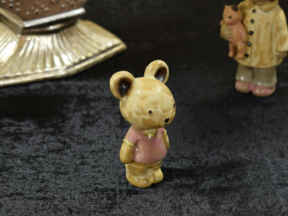 楽天市場】ミニマウス キョトンとしたネズミ 陶器置物 飾り オブジェ