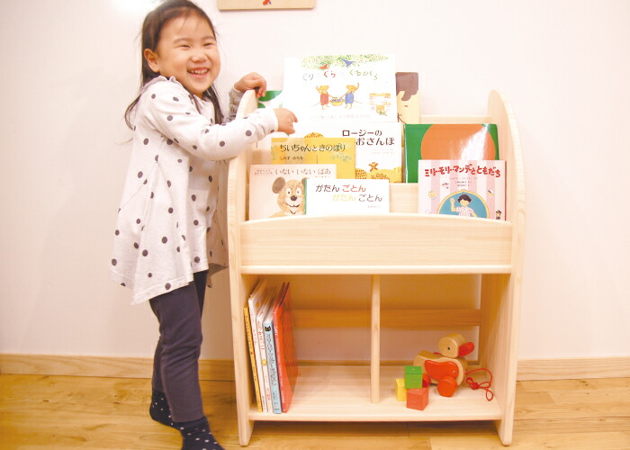 楽天市場】木遊舎 絵本棚 ひのきほんたてM600完成品 横幅605mm すぐに