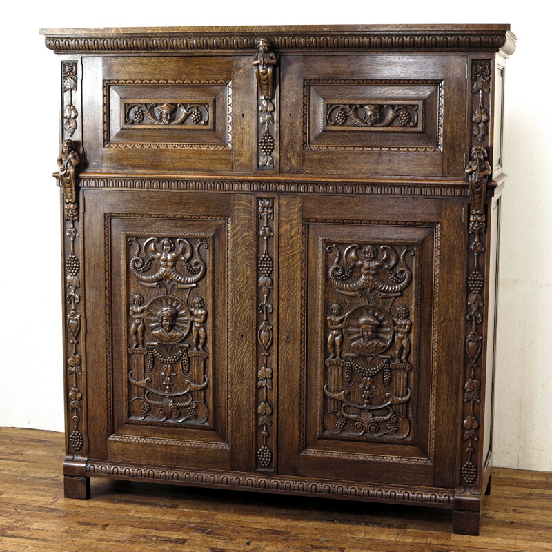 楽天市場】イタリアンアンティーク キャビネット 収納棚 収納家具