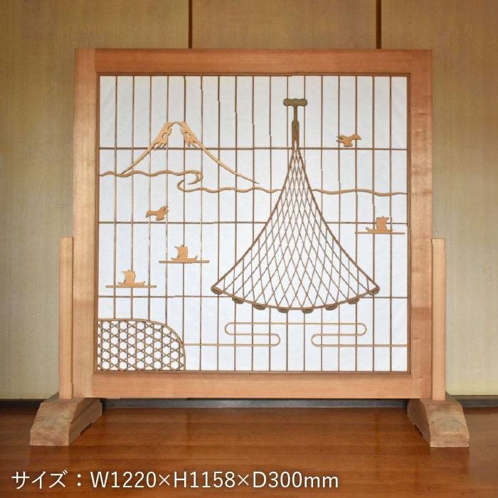 組子細工 組子 衝立 パーテーション 富士山 伝統 販売済み 日本 職人技