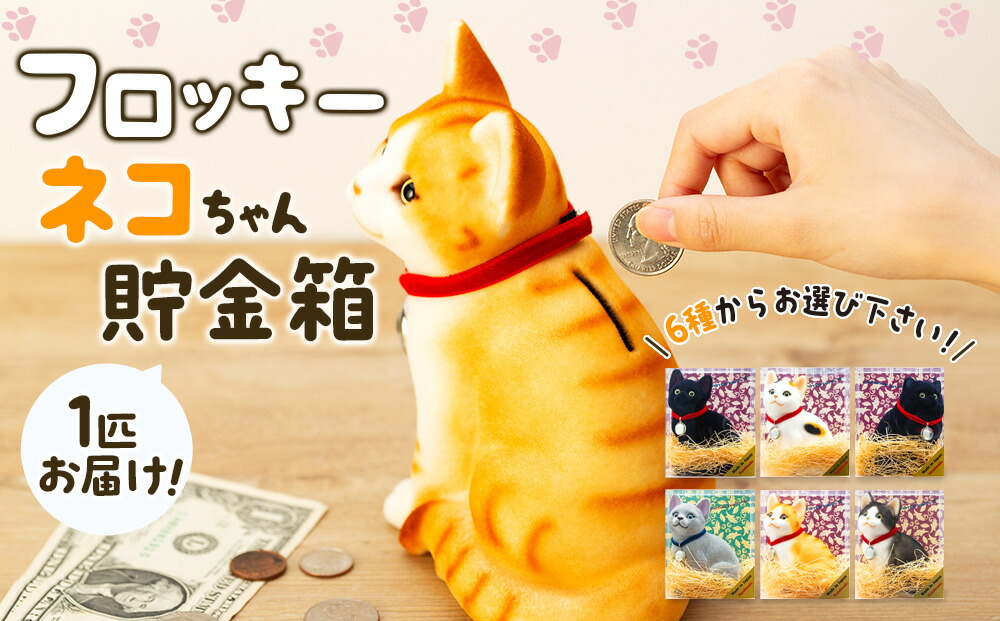 楽天市場】【ふるさと納税】猫 貯金箱 フロッキー ネコちゃん貯金箱
