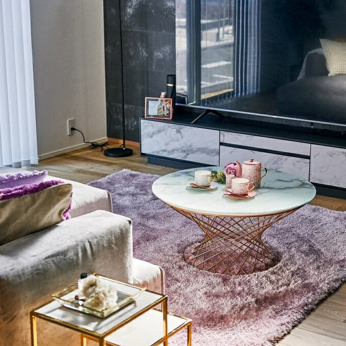 KANA♡様 フランス LeDauphin ルドファン サイドテーブル 大理石 ラト サイドテーブル(LN8) (カラーディープグリーン / ヴェルデアルピ