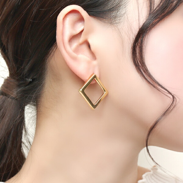 K18 ゴールド スクエア ピアス 2P 両耳用 18金 18k 金 ゴールドピアス