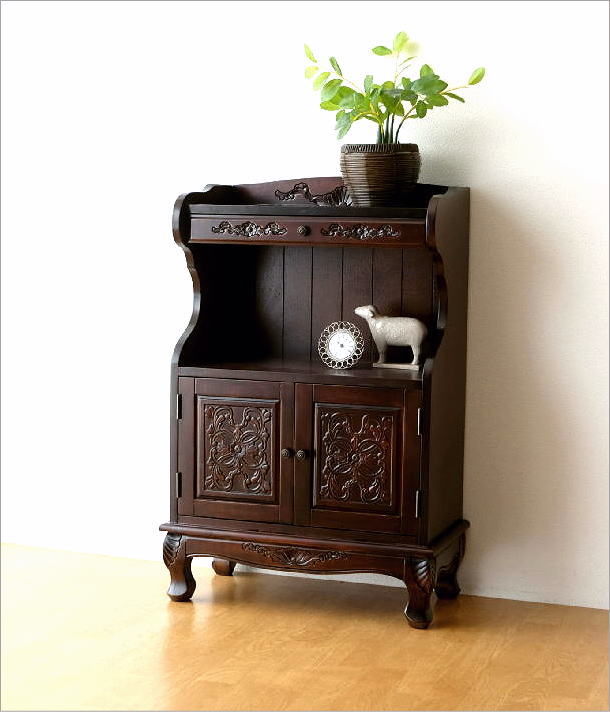 楽天市場】アンティーク調キャビネット 飾り棚 猫脚 扉付き収納 飾り棚