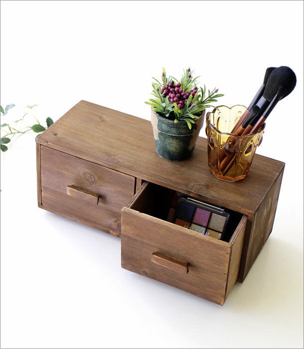 楽天市場】卓上収納 引き出し 木製 卓上チェスト 小物入れ 小物収納