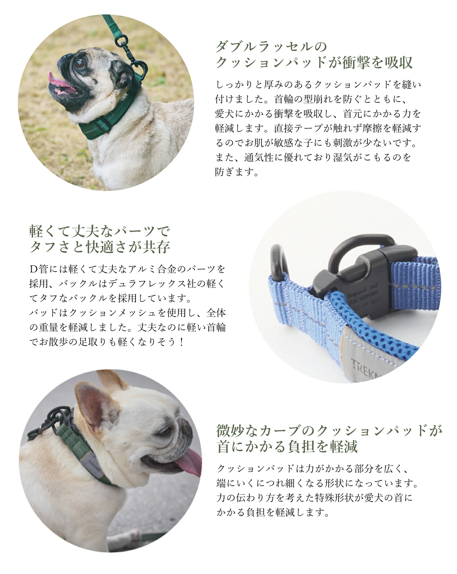 卸売】iDog TREKNINE|カラー|ダブルリングメッシュパッド XS/Sサイズ