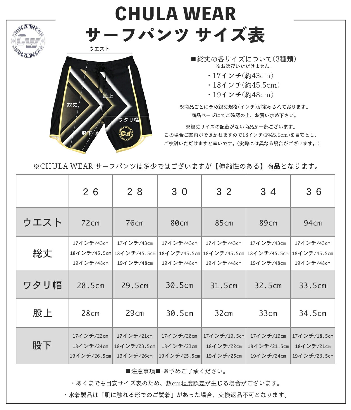 楽天市場】チュラウェア サーフパンツ CHULA WEAR ステージ ショーツ