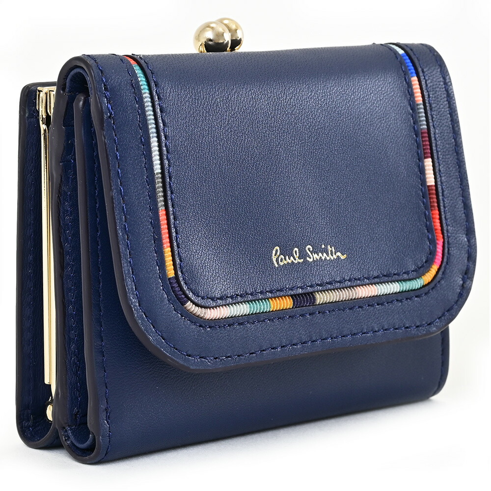 楽天市場】ポールスミス 財布 三つ折り財布 がま口財布 青(ブルー