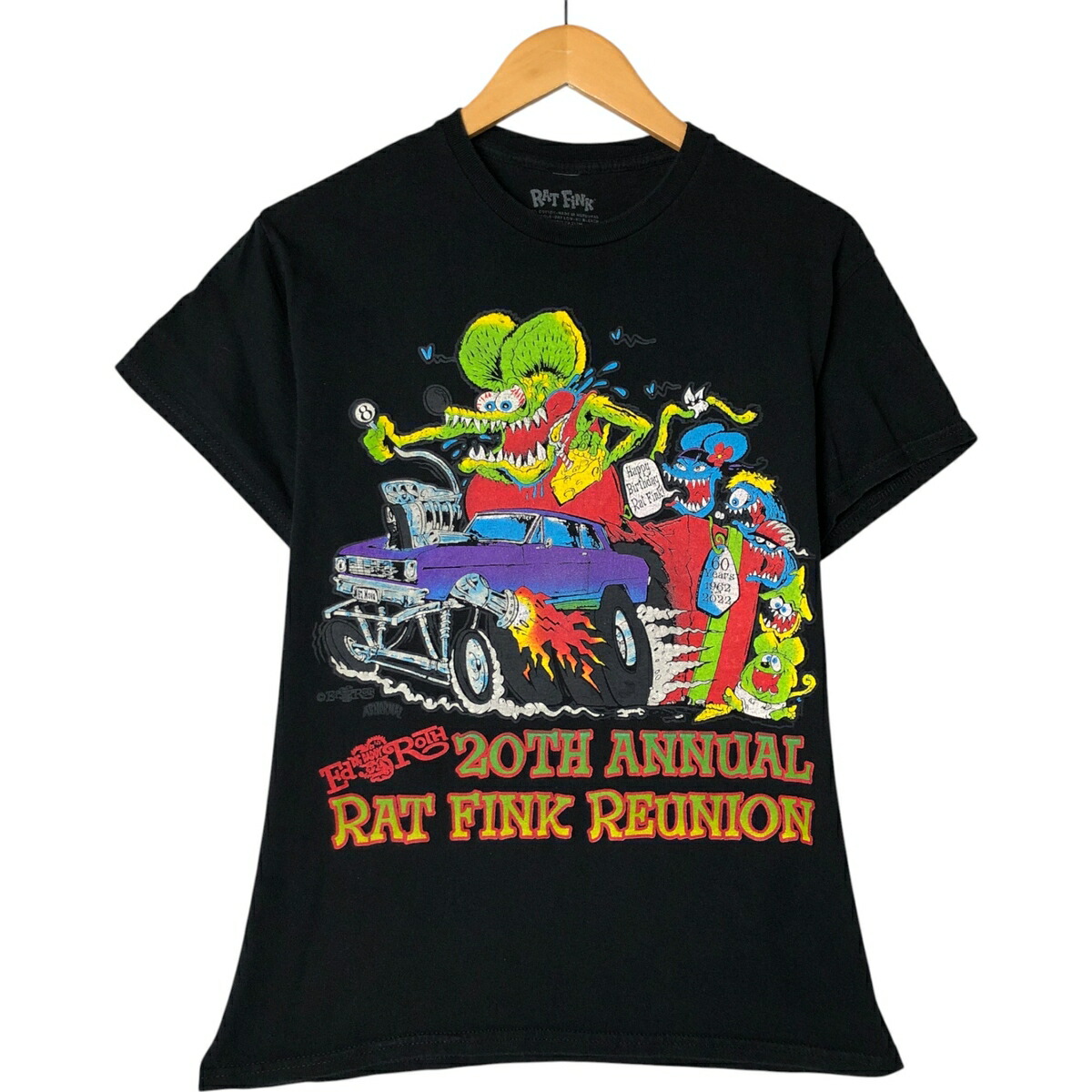 古着 Rat Fink ラットフィンク キャラクタープリントTシャツ メンズM