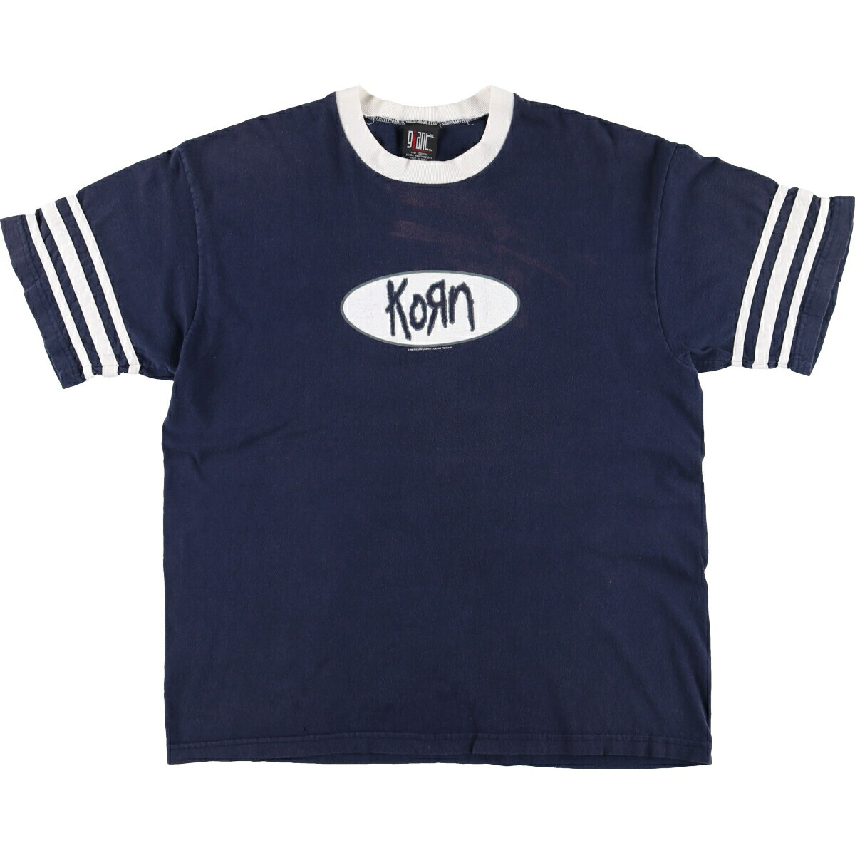 KORN TシャツネイビーXL コーンBIG EYES